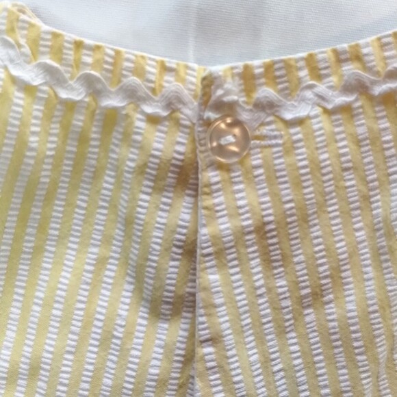 Vintage The Baby Duds of Oklahoma Yellow Seersucker Baby Summer Set *read - Picture 8 of 9